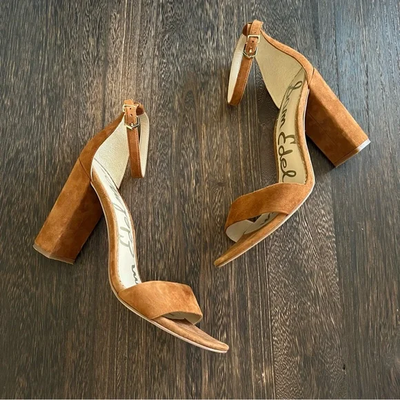 Sam Edelman Yaro Suede Block Heeled Sandals - Picture 2 of 10